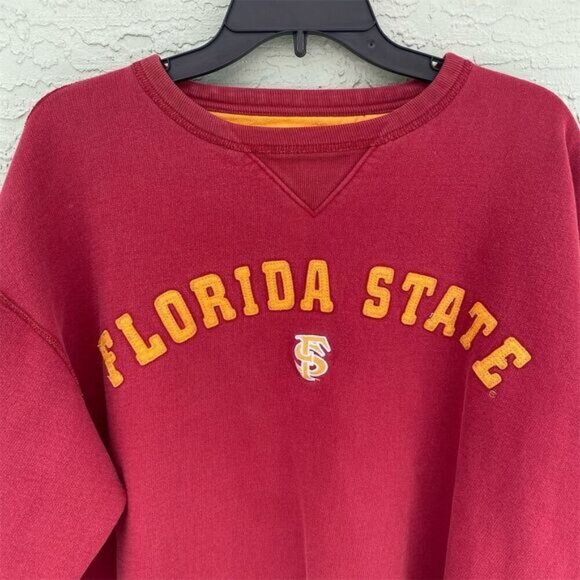 Vintage Florida State Seminoles Pullover Sweatshirt XL Red Champs Sports - Picture 3 of 13